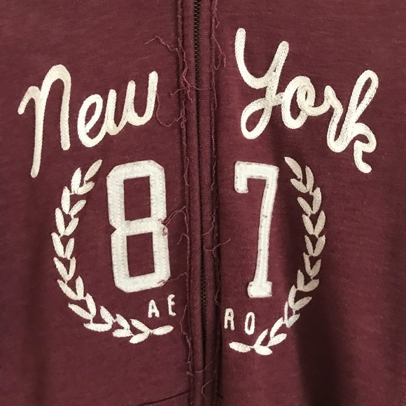 AEROPOSTALE maroon zip up jacket - Picture 4 of 8